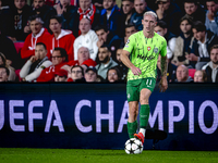 Sporting Club Portugal forward Nuno Santes plays during the match PSV vs. Sporting CP at the Philips Stadium for the UEFA Champions League p...