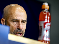 PSV Eindhoven trainer Peter Bosz during the press conference after the match, during the match PSV - Sporting CP at the Philips Stadium for...