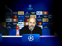 PSV Eindhoven trainer Peter Bosz during the press conference after the match, during the match PSV - Sporting CP at the Philips Stadium for...