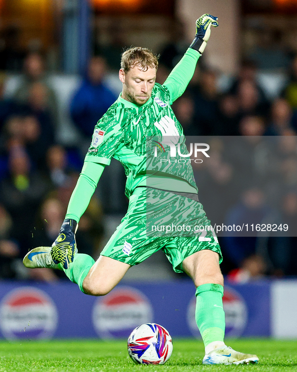 #21, Ryan Allsop of Birmingham in action during the Sky Bet League 1 match between Birmingham City and Huddersfield Town at St Andrews @ Kni...