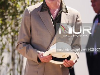 Jacques Audiard arrives at the photocall of Emilia Perez in Cannes, France, on May 19, 2024, during the 77th Festival de Cannes (