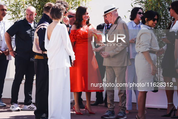 Selena Gomez arrives at the photocall of Emilia Perez during the 77th Festival de Cannes in Cannes, France, on May 19, 2024 