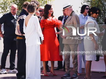 Selena Gomez arrives at the photocall of Emilia Perez during the 77th Festival de Cannes in Cannes, France, on May 19, 2024 (