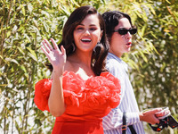 Selena Gomez arrives at the photocall of Emilia Perez during the 77th Festival de Cannes in Cannes, France, on May 19, 2024 (