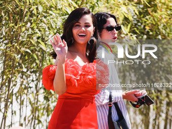 Selena Gomez arrives at the photocall of Emilia Perez during the 77th Festival de Cannes in Cannes, France, on May 19, 2024 (