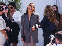 Zoe Saldana arrives at the photocall of Emilia Perez in Cannes, France, on May 19, 2024, during the 77th Festival de Cannes (