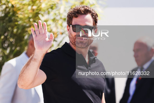 Edgar Ramirez arrives at the photocall of Emilia Perez during the 77th Festival de Cannes in Cannes, France, on May 19, 2024 