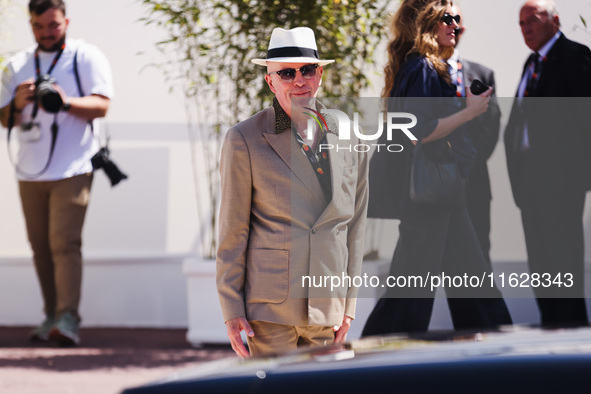 Jacques Audiard arrives at the photocall of Emilia Perez in Cannes, France, on May 19, 2024, during the 77th Festival de Cannes 