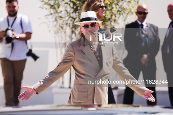 Jacques Audiard arrives at the photocall of Emilia Perez in Cannes, France, on May 19, 2024, during the 77th Festival de Cannes 