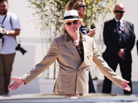 Jacques Audiard arrives at the photocall of Emilia Perez in Cannes, France, on May 19, 2024, during the 77th Festival de Cannes (