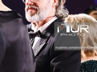 Guy Pearce attends the red carpet for the premiere of The Shrouds during the 77th Festival de Cannes in Cannes, France, on May 20, 2024 (