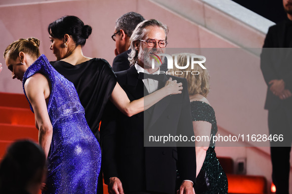 Guy Pearce attends the red carpet for the premiere of The Shrouds during the 77th Festival de Cannes in Cannes, France, on May 20, 2024 