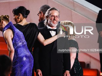 Guy Pearce attends the red carpet for the premiere of The Shrouds during the 77th Festival de Cannes in Cannes, France, on May 20, 2024 (