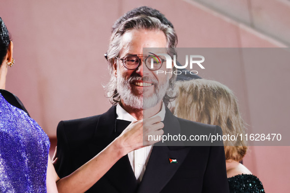 Guy Pearce attends the red carpet for the premiere of The Shrouds during the 77th Festival de Cannes in Cannes, France, on May 20, 2024 