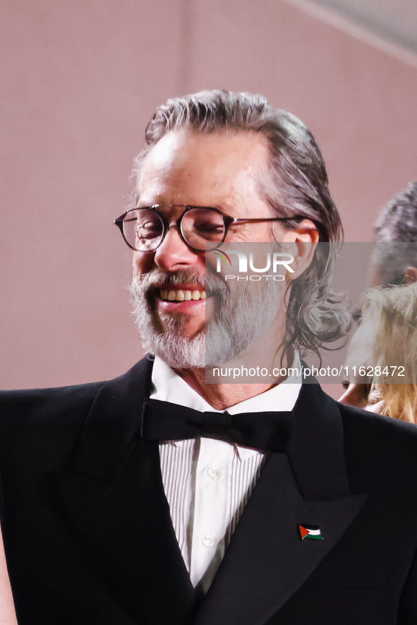 Guy Pearce attends the red carpet for the premiere of The Shrouds during the 77th Festival de Cannes in Cannes, France, on May 20, 2024 