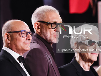 Vincent Cassel attends the red carpet for the premiere of The Shrouds during the 77th Festival de Cannes in Cannes, France, on May 20, 2024...