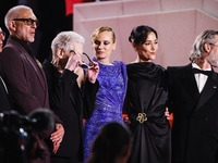 Diane Kruger, Vincent Cassel, and David Cronenberg attend the red carpet for the premiere of The Shrouds during the 77th Festival de Cannes...