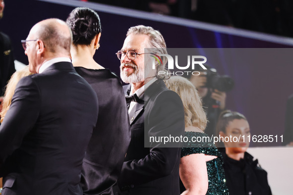 Guy Pearce attends the red carpet for the premiere of The Shrouds during the 77th Festival de Cannes in Cannes, France, on May 20, 2024 