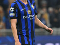 Benjamin Pavard of F.C. Inter during the UEFA Champions League 2024/25 League Phase MD2 match between F.C. Inter and F.K. Crvena Zvezda at S...