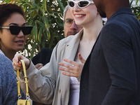 Hunter Schafer arrives at the photocall of Kinds of Kindness during the 77th Festival de Cannes in Cannes, France, on May 18, 2024 (