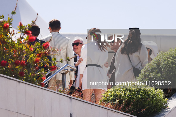 Emma Stone arrives at the photocall of Kinds of Kindness during the 77th Festival de Cannes in Cannes, France, on May 18, 2024 