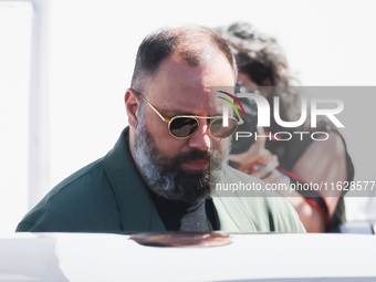 Yorgos Lanthimos arrives at the photocall of Kinds of Kindness during the 77th Festival de Cannes in Cannes, France, on May 18, 2024 (