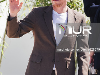 Jesse Plemons arrives at the photocall of Kinds of Kindness during the 77th Festival de Cannes in Cannes, France, on May 18, 2024 (