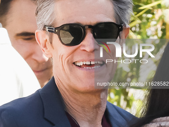 Willem Dafoe arrives at the photocall of Kinds of Kindness during the 77th Festival de Cannes in Cannes, France, on May 18, 2024 (