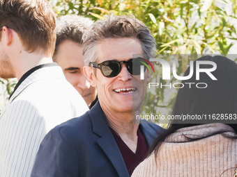 Willem Dafoe arrives at the photocall of Kinds of Kindness during the 77th Festival de Cannes in Cannes, France, on May 18, 2024 (