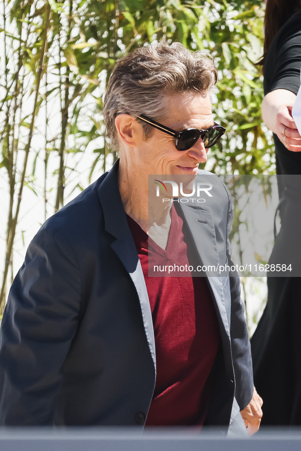 Willem Dafoe arrives at the photocall of Kinds of Kindness during the 77th Festival de Cannes in Cannes, France, on May 18, 2024 