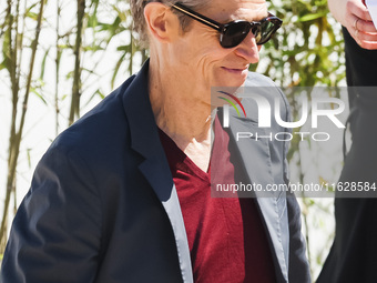 Willem Dafoe arrives at the photocall of Kinds of Kindness during the 77th Festival de Cannes in Cannes, France, on May 18, 2024 (