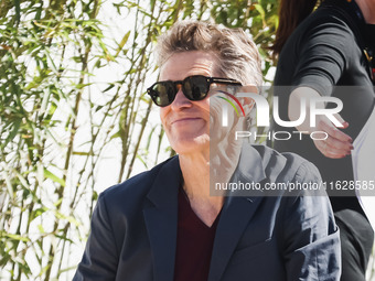 Willem Dafoe arrives at the photocall of Kinds of Kindness during the 77th Festival de Cannes in Cannes, France, on May 18, 2024 (