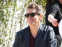 Willem Dafoe arrives at the photocall of Kinds of Kindness during the 77th Festival de Cannes in Cannes, France, on May 18, 2024 (