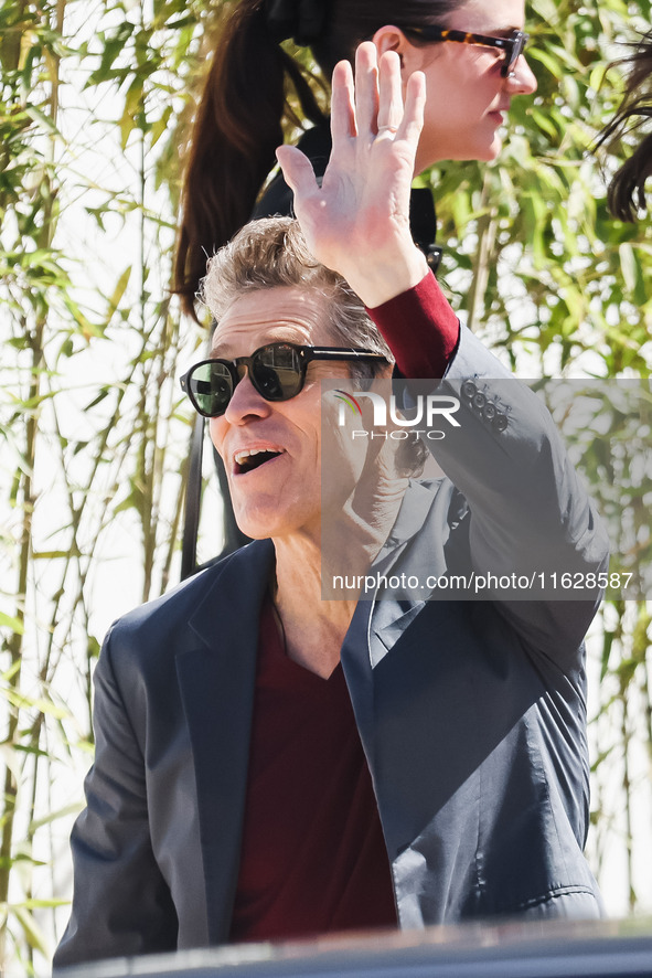 Willem Dafoe arrives at the photocall of Kinds of Kindness during the 77th Festival de Cannes in Cannes, France, on May 18, 2024 