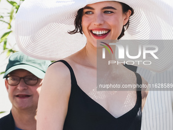 Margaret Qualley arrives at the photocall of Kinds of Kindness in Cannes, France, on May 18, 2024, during the 77th Festival de Cannes (