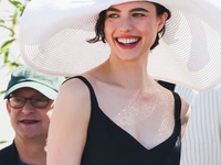 Margaret Qualley arrives at the photocall of Kinds of Kindness in Cannes, France, on May 18, 2024, during the 77th Festival de Cannes (