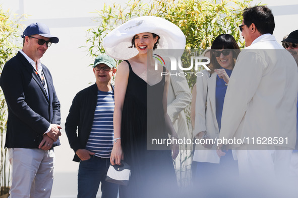 Margaret Qualley arrives at the photocall of Kinds of Kindness in Cannes, France, on May 18, 2024, during the 77th Festival de Cannes 