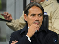 Simone Inzaghi coaches F.C. Inter during the UEFA Champions League 2024/25 League Phase MD2 match between F.C. Inter and F.K. Crvena Zvezda...