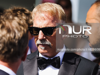 Kevin Costner is seen at JW Marriott Hotel during the 77th Festival de Cannes in Cannes, France, on May 19, 2024 (