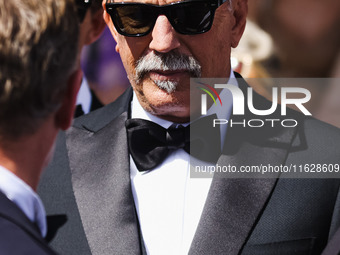 Kevin Costner is seen at JW Marriott Hotel during the 77th Festival de Cannes in Cannes, France, on May 19, 2024 (