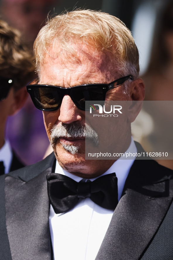 Kevin Costner is seen at JW Marriott Hotel during the 77th Festival de Cannes in Cannes, France, on May 19, 2024 