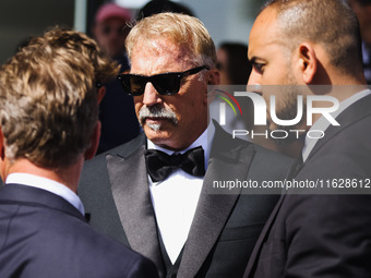 Kevin Costner is seen at JW Marriott Hotel during the 77th Festival de Cannes in Cannes, France, on May 19, 2024 (