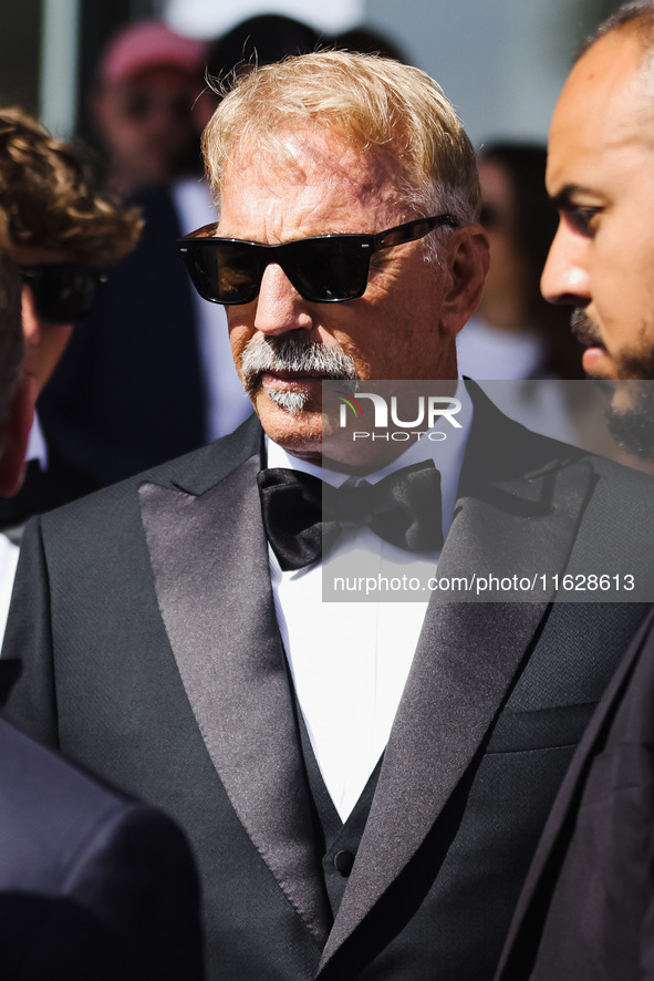 Kevin Costner is seen at JW Marriott Hotel during the 77th Festival de Cannes in Cannes, France, on May 19, 2024 