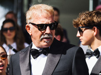 Kevin Costner is seen at JW Marriott Hotel during the 77th Festival de Cannes in Cannes, France, on May 19, 2024 (