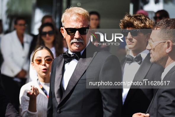 Kevin Costner is seen at JW Marriott Hotel during the 77th Festival de Cannes in Cannes, France, on May 19, 2024 