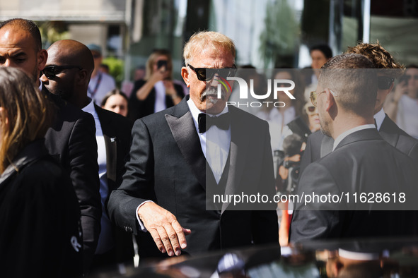 Kevin Costner is seen at JW Marriott Hotel during the 77th Festival de Cannes in Cannes, France, on May 19, 2024 