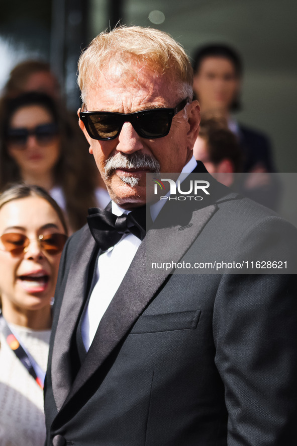 Kevin Costner is seen at JW Marriott Hotel during the 77th Festival de Cannes in Cannes, France, on May 19, 2024 