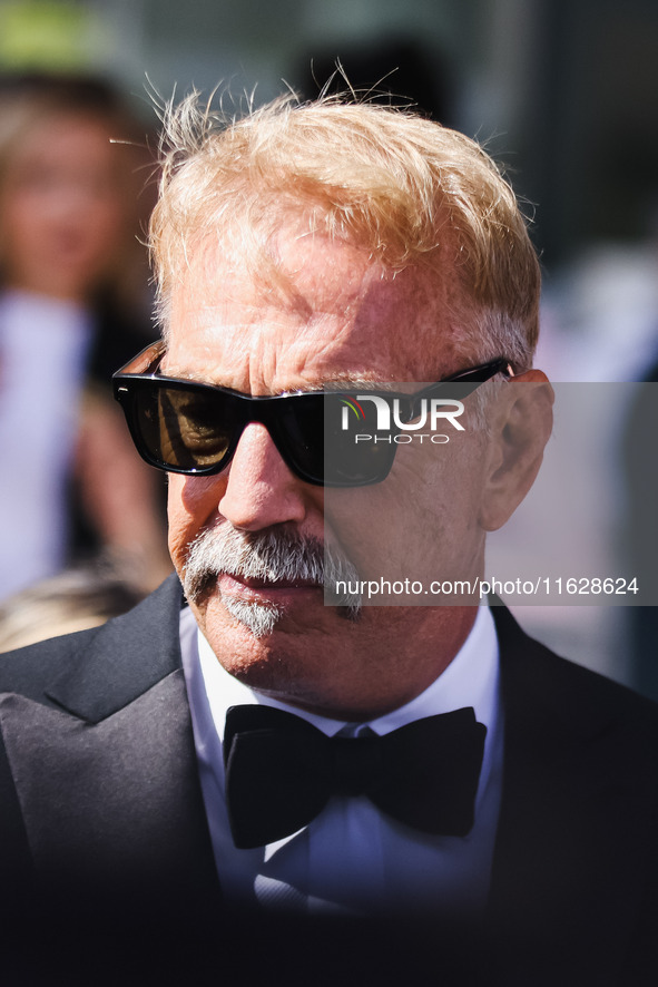 Kevin Costner is seen at JW Marriott Hotel during the 77th Festival de Cannes in Cannes, France, on May 19, 2024 