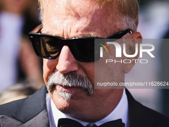 Kevin Costner is seen at JW Marriott Hotel during the 77th Festival de Cannes in Cannes, France, on May 19, 2024 (