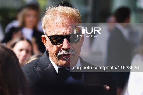 Kevin Costner is seen at JW Marriott Hotel during the 77th Festival de Cannes in Cannes, France, on May 19, 2024 